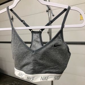 2 NIKE Bralette’s Size S colors Gray and Black